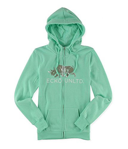 Ecko Unltd. Womens Worldwide Rhino Zip Up Hoodie Sweatshirt