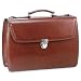 Elements Triple Gusset Flap Briefcase Color: Cognac