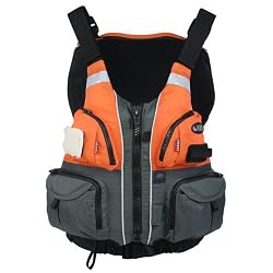 NRS Orange/Gray Chinook Flotation Fishing Vest PFD - XXL