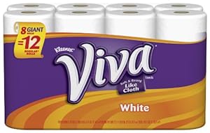 Viva Giant Roll Paper Towels, White, 8 Rolls, Pack of 4 (32 rolls)