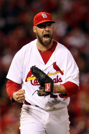 2011 World Series Game 7 - Rangers v Cardinals, St Louis, MO - October 28: Chris Carpenter Photographic Poster Print by Jamie Squire, 16x24
