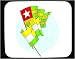 Decorated Mouse Pad with international, flags, Togo