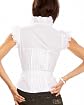 Flutter Sleeve Ruffle Collar Belted Top Product Image