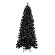 Pre-Lit Tinsel Tree- Black(7')