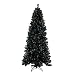 Pre-Lit Tinsel Tree - Black (7')