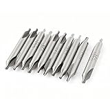 uxcell　センタードリルビット　ダブルエンド　ミルツール　HSS　2mm　60度　10個