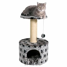Toledo Cat Post, Grey with Paws