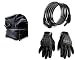 Auto Pearl Premium Quality Bike Accessories Combo Of Pro Biker Magnetic Fuel Tank Bag Motorcycle Helmet Bag with Practical Pockets Water-resistant Shoulder Bag for Driving Riding Traveling Equipment. & Premium Quality Multipurpose Numlock Cable Lock For Bicycle/Bike/Helmet/Luggage etc. & Scoyco MC-10 1 Pair of Hand Grip Gloves for Bike Motorcycle Scooter Riding - (Black) RS.3983.00