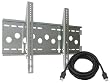 Pyle Great Wall Mount & Cables Package for Home/Office/Schools/Public -- PSW112 Fixed Wall Mount for 36" to 55" Displays (Silver) + PHDM12 12ft. High Definition HDMI Cable.