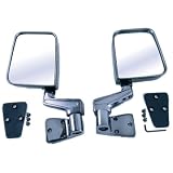 1987-2002 Jeep Wrangler Black Chrome Side Mirrors by Rugged Ridge