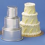 (HOT) Discounts on Parrish Magic Line 3 Piece Mini Tier Mini Round Aluminum Cake Pan Set