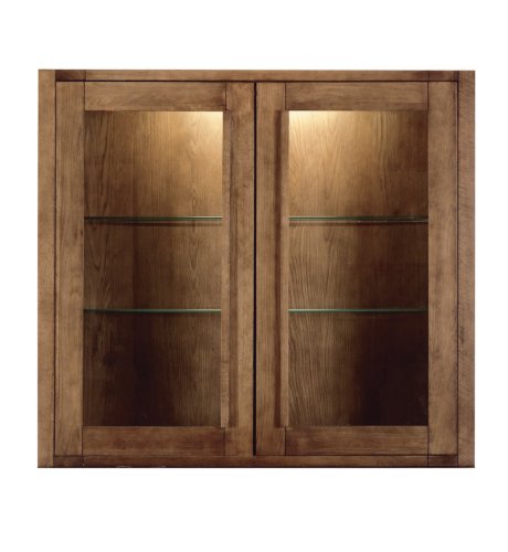 Sonoma Dark 2 Door Glazed Dresser with Lights