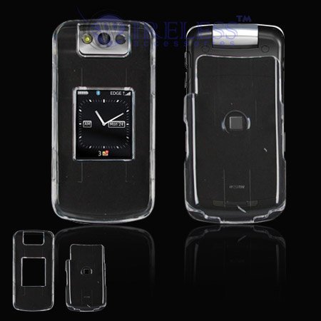 Crystal Clear Transparent Snap-On Cover Hard Case Cell Phone Protector for BlackBerry Pearl 8220 Flip