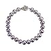 Lavender 6-7mm AAA Cultured Pearl Bracelet w. Platinum Overlay CAREFREE Sterling Silver Rose Clasp 7" (LS1R2)