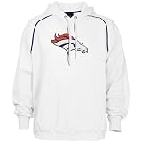 Denver Broncos White Classic Logo Hoody Sweatshirt
