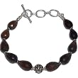 Handmade Bracelets Sterling Silver Smokey Quartz Gemstone 9 Inches (brclt191)