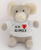 Produkt-Bild: Pl&uuml;sch Elefant Schl&uuml;sselhalter mit T-shirt mit Aufschrift Ich liebe Gimes