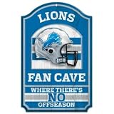 Detroit Lions Fan Cave Wood Sign