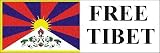 Aufkleber Free Tibet ca. 5 x 16 cm - 