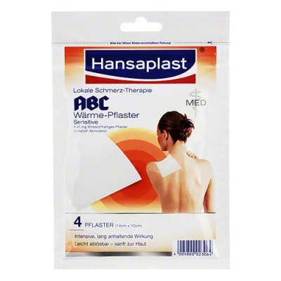 HANSAPLAST med ABC Waerme Pflaster sensitiv, 4 St