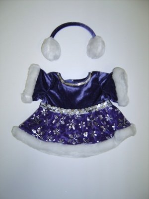 20226-Purple Snowflake Dress Clothes for 14