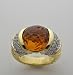 David Yurman 18k Yellow Gold Citrine And Diamond Estate Ring