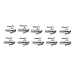 uxcell 10Pcs Stainless Steel Single Way Air Valve Distributor for Aquarium Pump