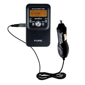 Rapid Car / Auto Charger for the PURE PocketDAB 1500 - uses Gomadic TipExchange Technology