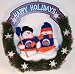 NEW YORK METS MLB Baseball SNOWMAN Holiday CHRISTMAS WREATH