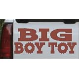 8in X 3.4in Brown -- Big Boy Toy Off Road Car Window Wall Laptop Decal Sticker by Rad Dezigns