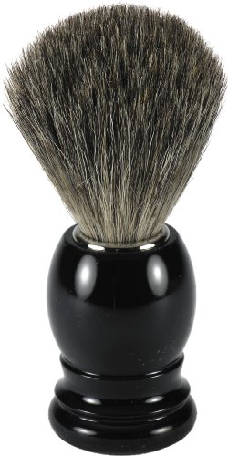 Swissco Badger Shave Brush with Black Handle