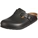 Birkenstock Boston 60191, Unisex - Erwachsene Clogs & Pantoletten aus Naturleder, Schwarz (Schwarz), EU 43 (normal)