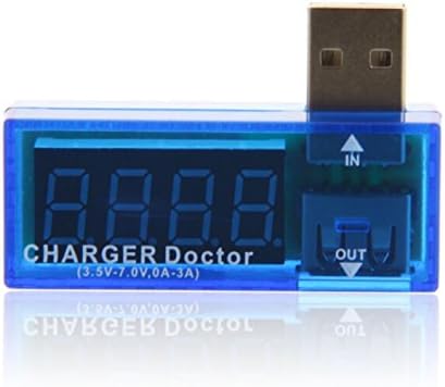 Zhenbaotian Portable Kw-201 Mini Usb Port Current and Voltage Meter Current Monitor Test Tool Multimeter (Blue)