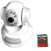 Wireless Wi-Fi Pan Tilt IP Network IR Night Vision Security CCTV Surveillance Camera support wireless Wi-Fi/802.11/b/g and CDMA1X and GPRS w/motion detection/Alarm (Up to 32GB SD Card )