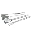 SIA 75593 Grillbesteck 3-teilig mit Wellengriff