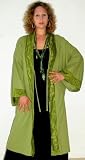 GREEN KIMONO COTTON ASIAN LAYER BOHO Fits - M L XL 1X - A548S