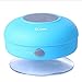 Ecandy Bluetooth Shower Speaker, Wataer Resistant, Hands-free Portable Speakerphone with Mic, Suction Cup for Showers, Bathroom, Pool, Boat, Car, Beach, Outdoor Use and other activities (Blue)