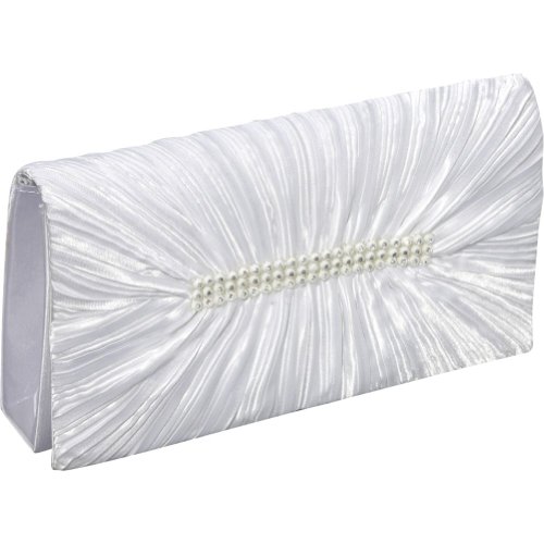Coloriffics Handbags Pleated Satin w/Rhinestone Accents
