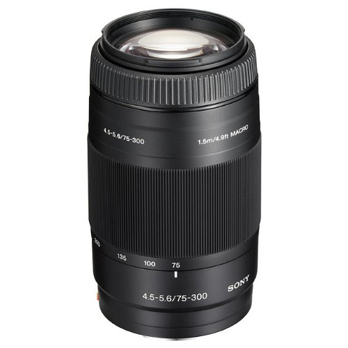 Sony 75-300mm f/4.5-5.6 Compact Super Telephoto Zoom Lens for Sony Alpha Digital SLR Camera