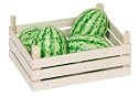 Goki 51878 - Melonen in Obstkiste, Kiste:16,5x12,5x7 cm