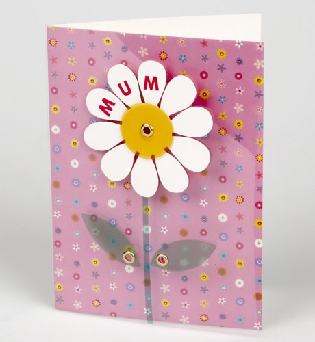 Acetate Flower Mum Handcrafted Mother's Day Card