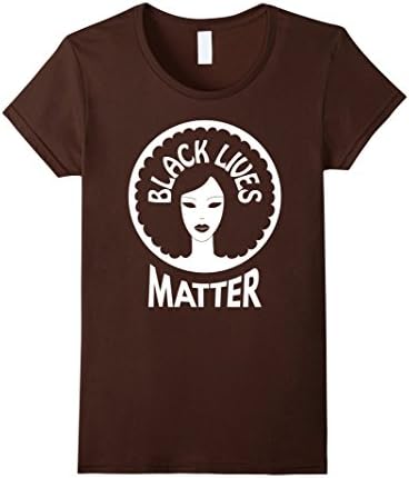 Women's Black Lives Matter Afro 01 T-Shirt XL Brown