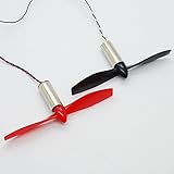 DOWONSOL ヘリコプター用モーター1組 Dcコアレスモーター 8.5*20mm 3.7V 200mA 43000-45000RPM プロペラ付き強力磁石