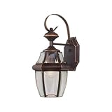 Calvin - 1 Light Small Wall Lighting Fixture - Burnished Bronze - Clear Beveled Glass - B7533