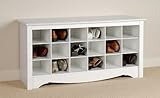 IMAGE OF Shoe Storage Cubbie Bench in White - Prepac Furniture - WSS-4824