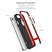 iPhone 7 Case, ROCK [Royce] - Black & Red [Ultra Thin][Heavy Duty][Metal Texture Side Buttons][Dual Layered][Slim Fit][Hard PC + Soft TPU] For Apple iPhone 7 (2016)