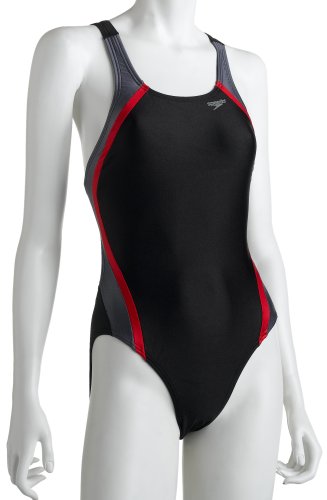 Speedo Women's Race Xtra Life Lycra Velocity Solid Splice Record Breaker Back One Piece Swimsuit