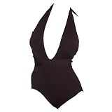 Anne Cole Halter Swimsuit 75001D7 16 Black or Brown