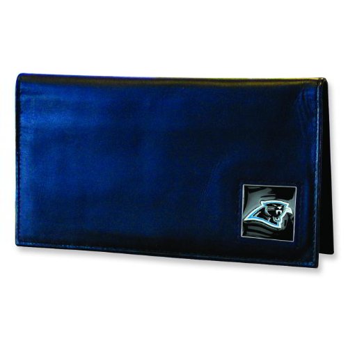 NFL Carolina Panthers Leather Checkbook Cover Wallet