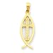 14k Ichthus Fish Pendant title=